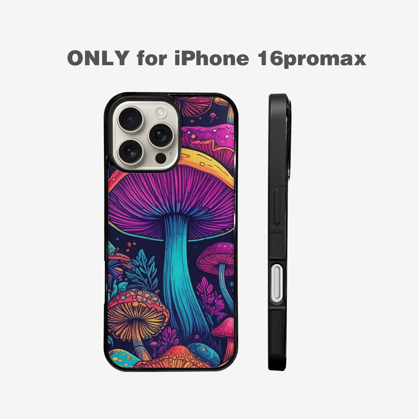 iPhone 16 Pro Max Case — Psychedelic Mushroom Custom Personalized Phone Cover, Original Design Phone Case