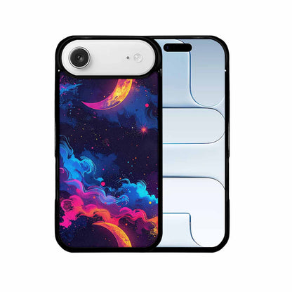 iPhone 17 Air Case — Neon Winter Moon Seamless Cartoon Cute, Customized Protective Case