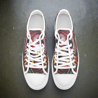 Cherry Blossom Pink Cream Wearable Bold Art - Freaky Shoes | Custom Art Sneakers