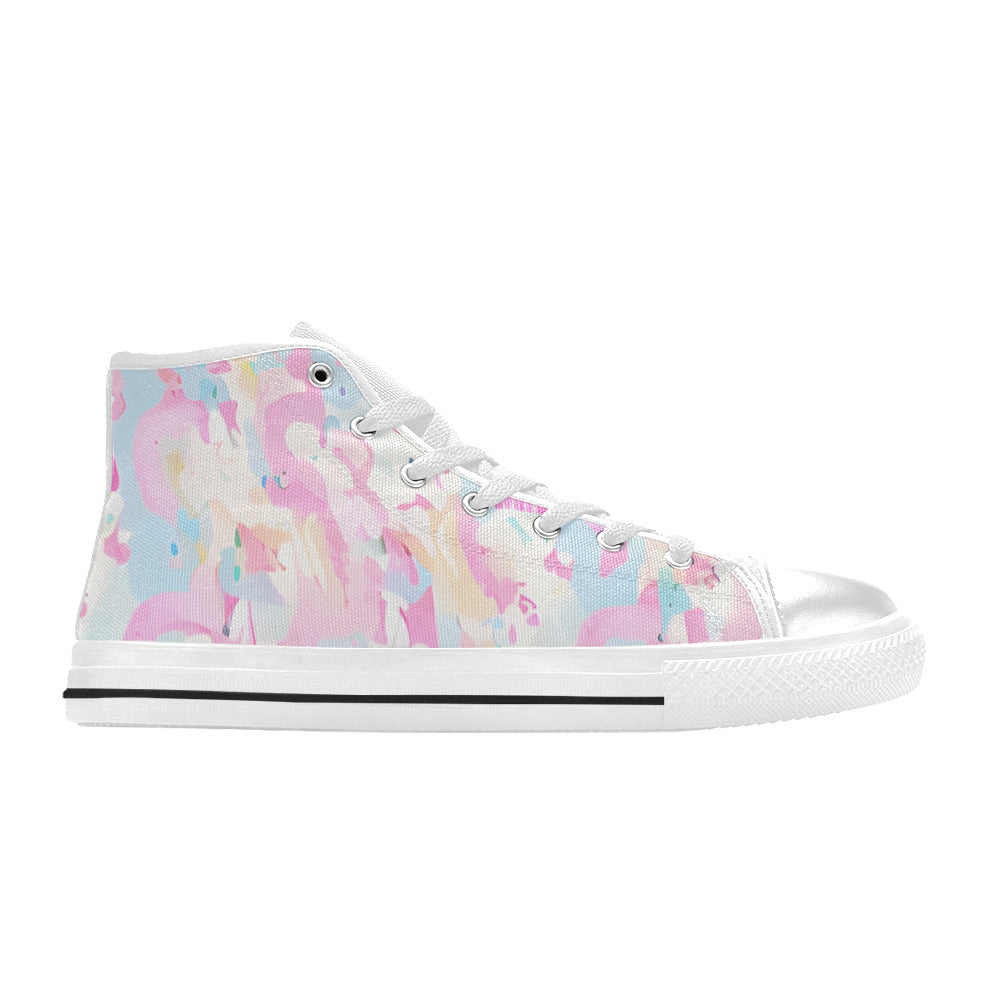 WOMEN'S Cc Unicorn Art Unicorns High Top Canvas Wallpaper Art Custom Sneakers