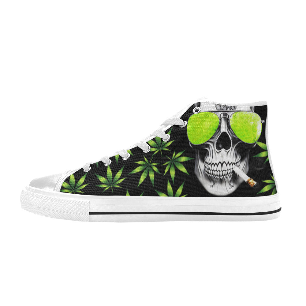 MEN'S Cc 420 Skull Weed High Top Canvas Y2K Sneakers