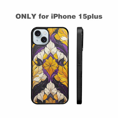 iPhone 15 Plus Case — Nonbinary Flag Color Theme Small Rainbow, Customized Protective Case