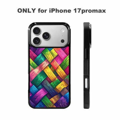 iPhone 17 Pro Max Case — Polysexual Flag Color Theme Original Art, Unique Phone Case Design