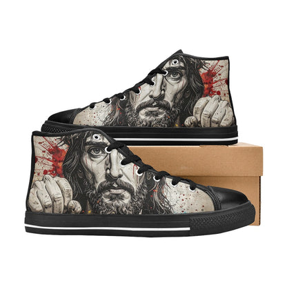 MEN'S Jesus_Ht_07 Men’S High Top Canvas Aesthetic Custom Shoes