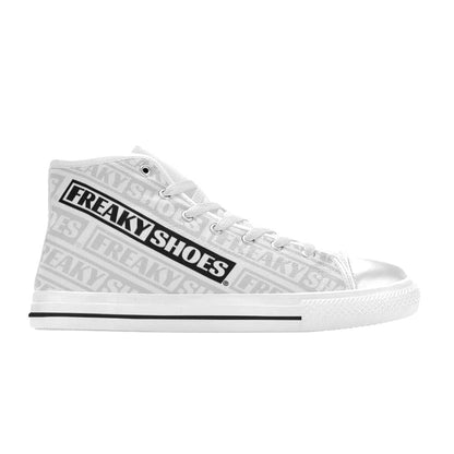 MEN'S Freaky Shoes Logo Print High Top Canvas Vivid Sneakers