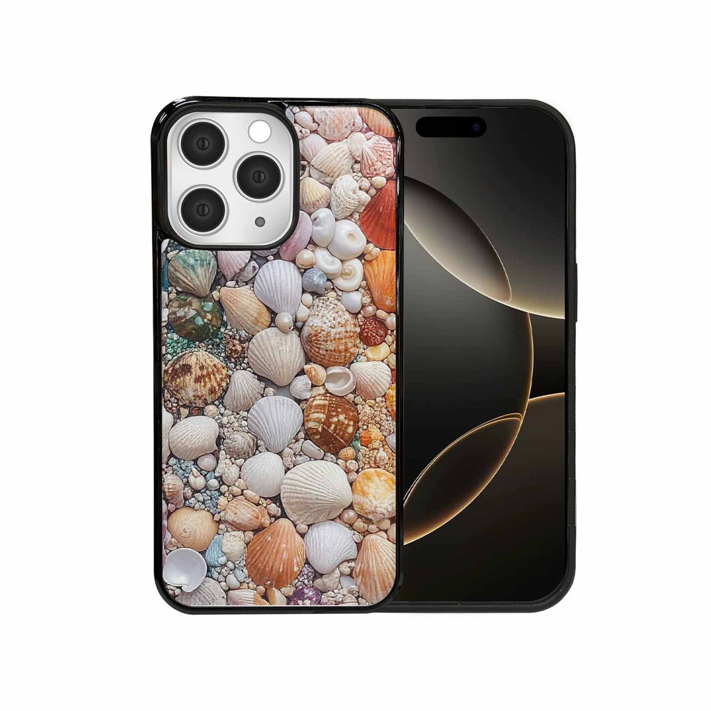 iPhone 15 Pro Max Case — Seashell Collage Seashell Collage Pattern Hundreds, Custom Art Phone Cover