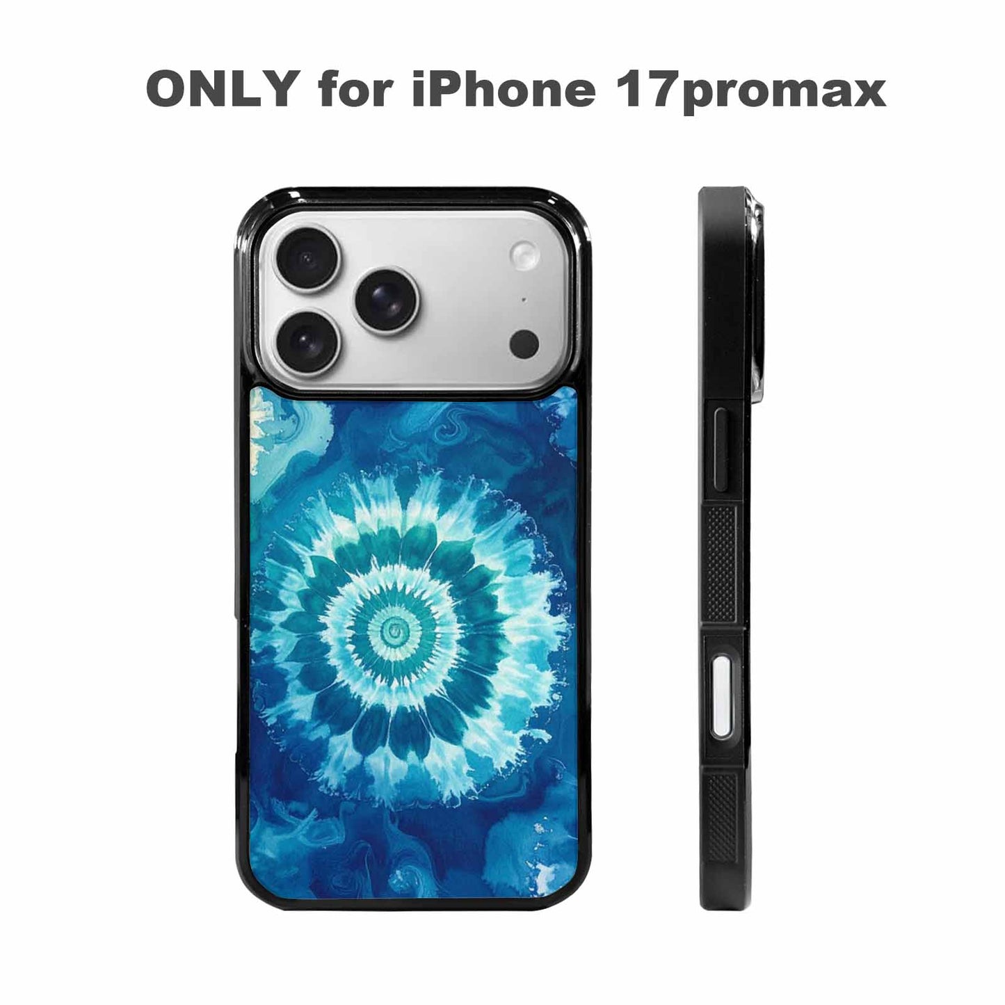 iPhone 17 Pro Max Case — Tie Dye Ocean Blues Tie Dye, Customized Protective Case