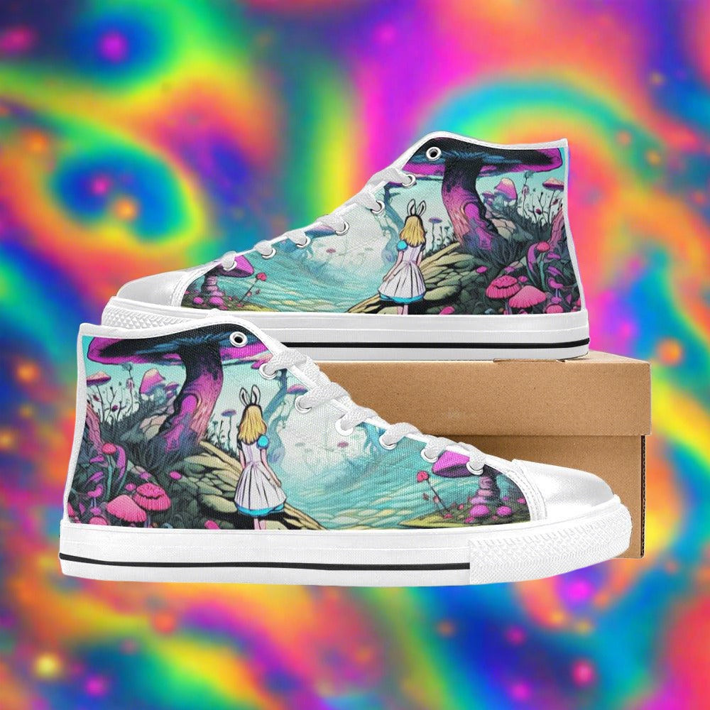 Phoenix Orange Black Vivid Bold Art - Freaky Shoes