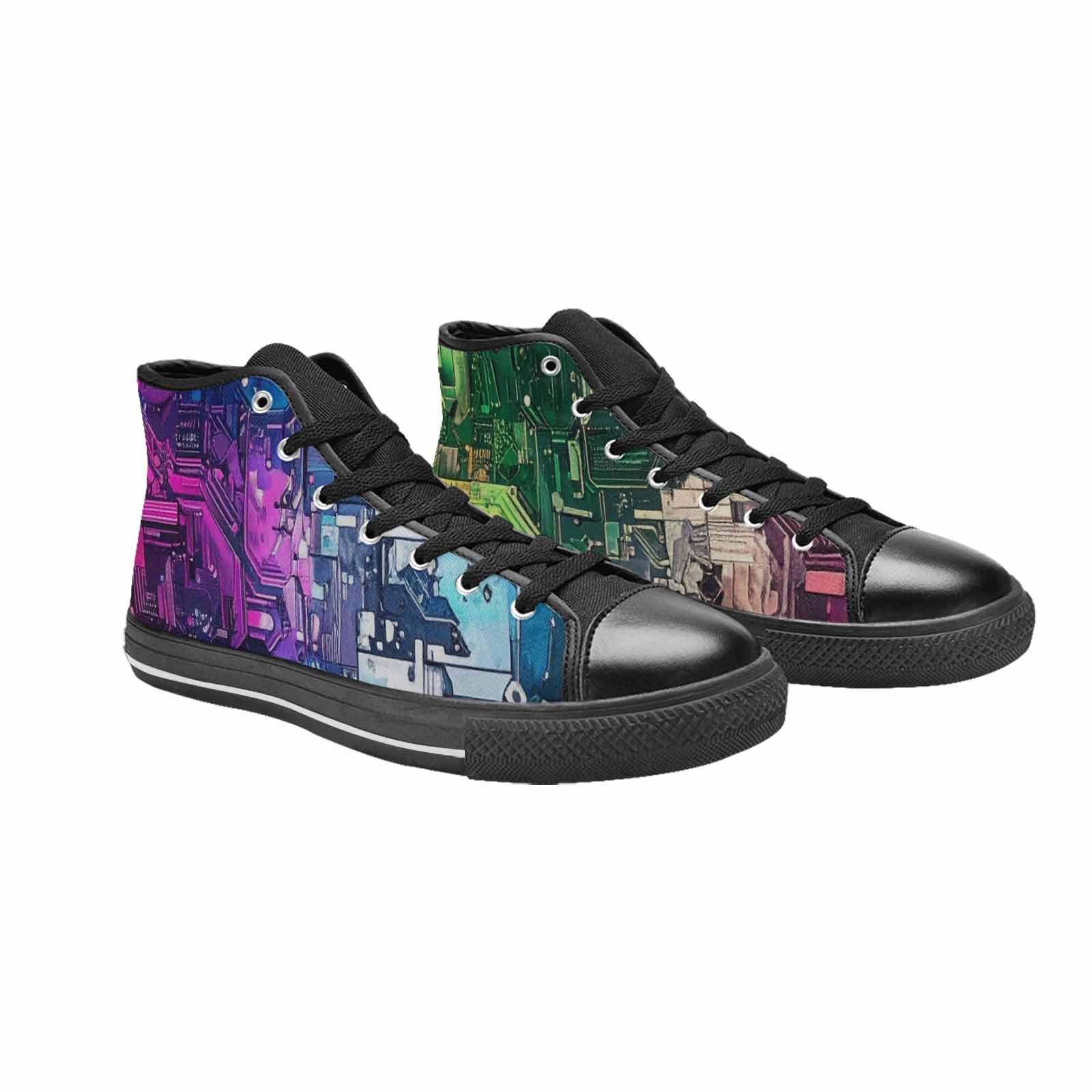 MEN'S Circuit Board Cyberpunk High Top Canvas Vivid Shoes