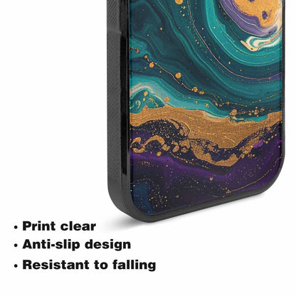 iPhone 15 Plus Case — Marble Galaxy Swirl, Custom Designed Case Cover