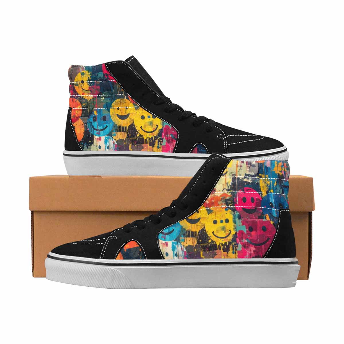 MEN'S Camo High Top Canvas Wearable Art Wallpaper Art Custom Print Sneakers