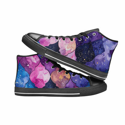 WOMEN'S Galaxy Stars Nebula High Top Canvas Y2K Sneakers