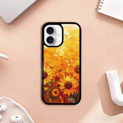 iPhone 17 Case — Impressionist Sunflower Brushstroke Pattern Floral, Original Design Phone Case