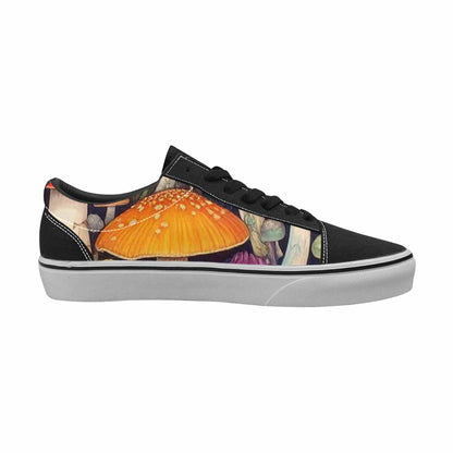 WOMEN'S Mushrooms (general) Lace-Up Canvas Vibrant Chaos Custom Sneakers