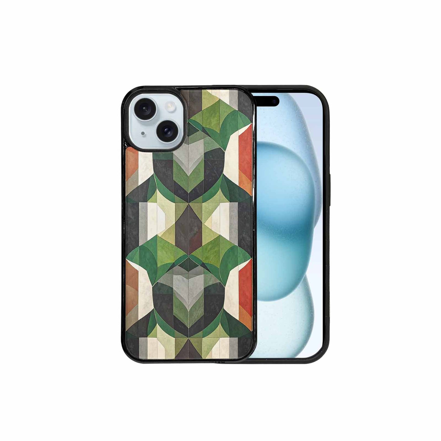 iPhone 15 Plus Case — Aromantic Flag Color Theme Small Rainbow, Personalized Phone Case