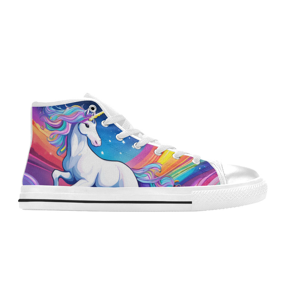 MEN'S Unicorns Abstract Art Men’S High Top Canvas Dark Academia Custom Sneakers