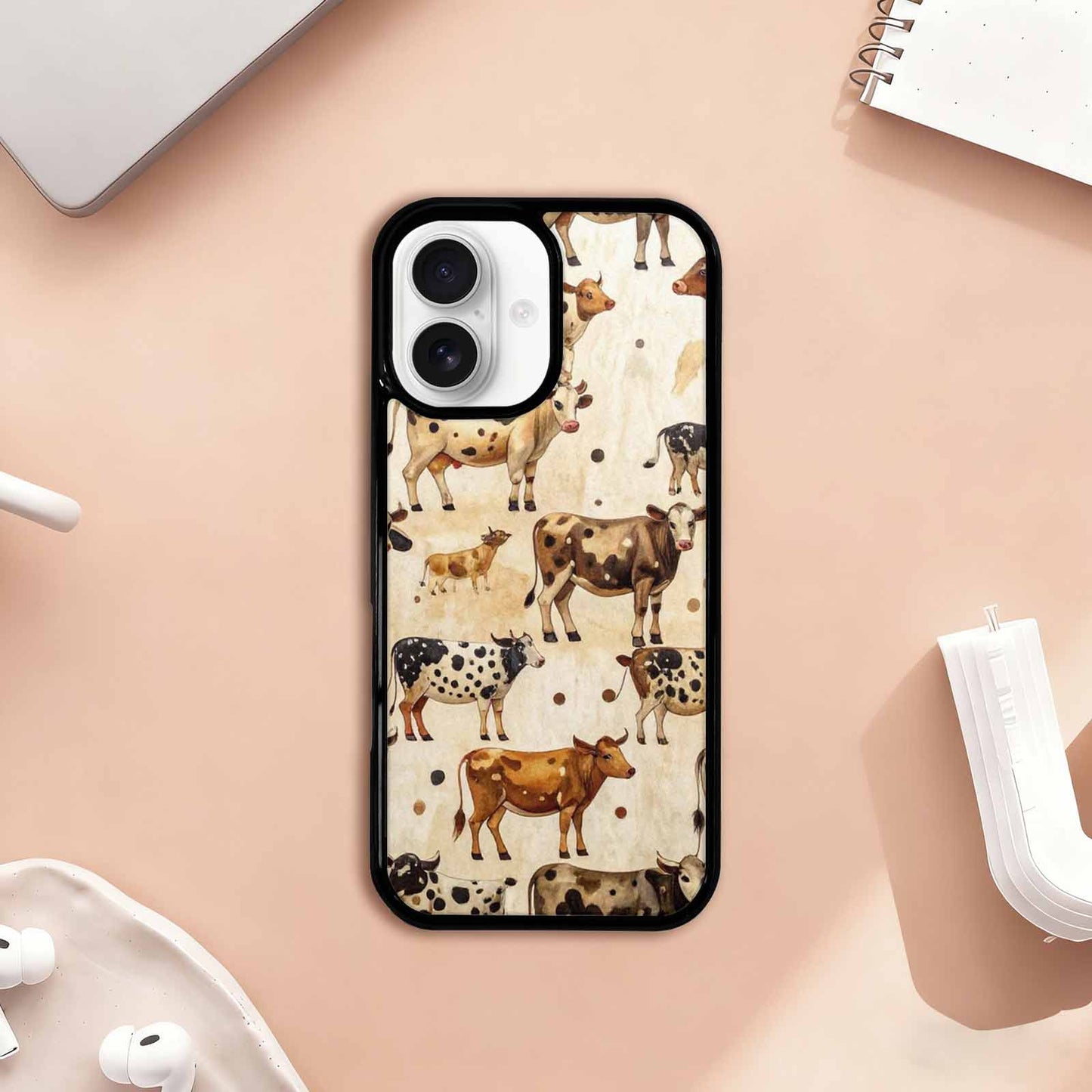 iPhone 17 Case — Small Cow Animal Print Animal Print, Original Design Phone Case