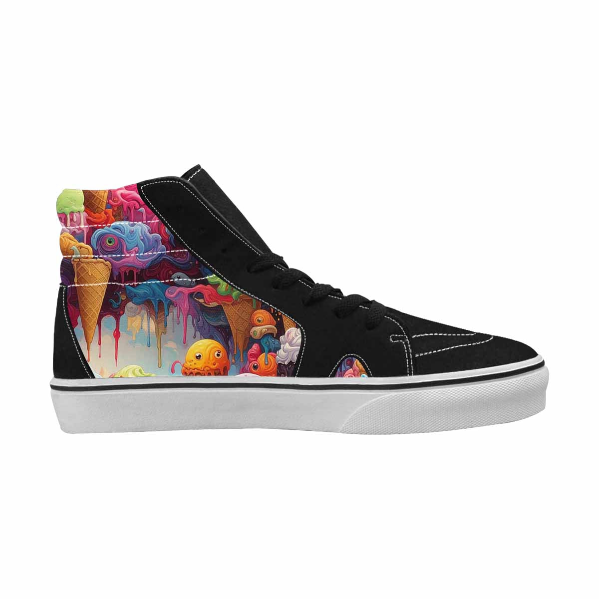 MEN'S Melting Ice Cream Monster High Top Canvas Aesthetic Shoes