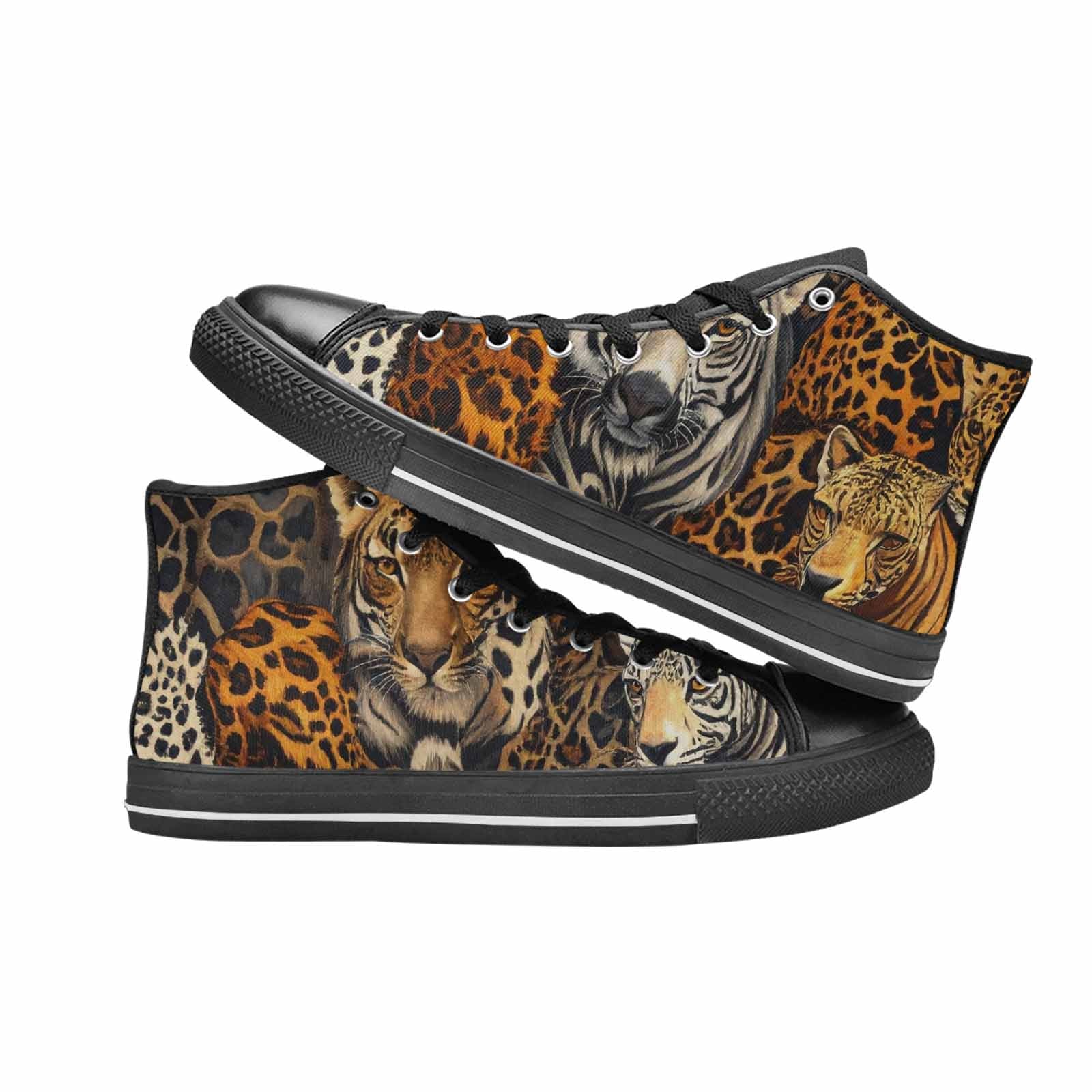 MEN'S Animal Print High Top Canvas Neon Fantasy Shoes