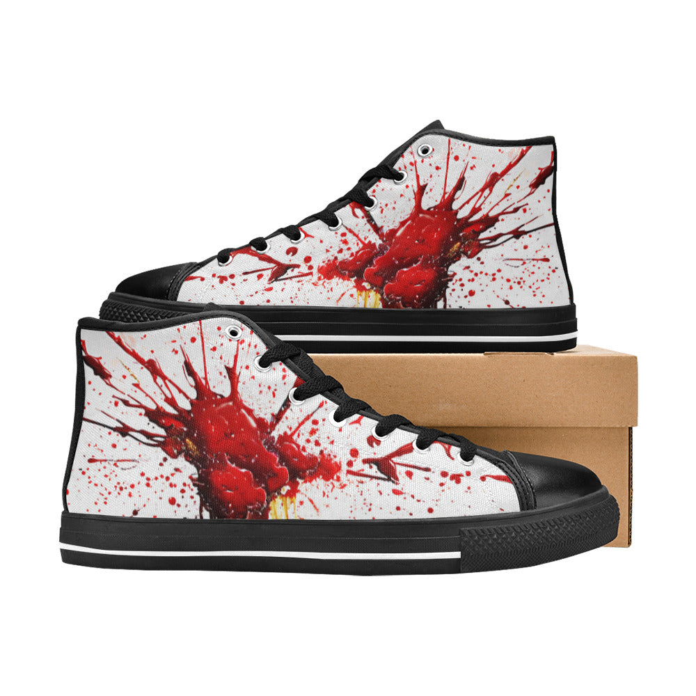 WOMEN'S Splatter Art High Top Canvas Cottagecore Shoes