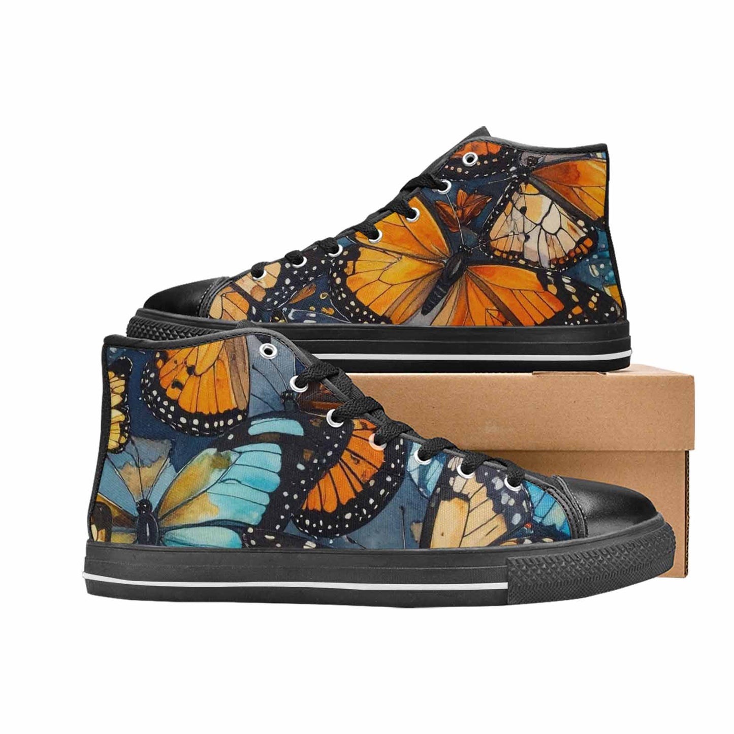 MEN'S Butterfly Wing High Top Canvas Dark Academia Sneakers