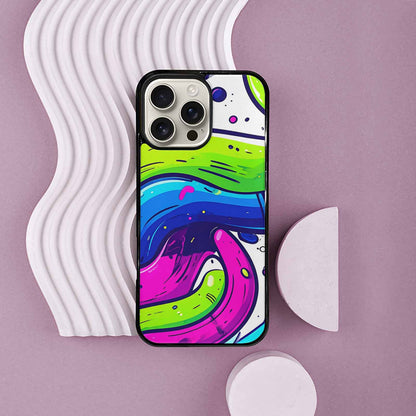 iPhone 16 Pro Max Case — Acid Wash Cartoon, Custom Print Case Cover