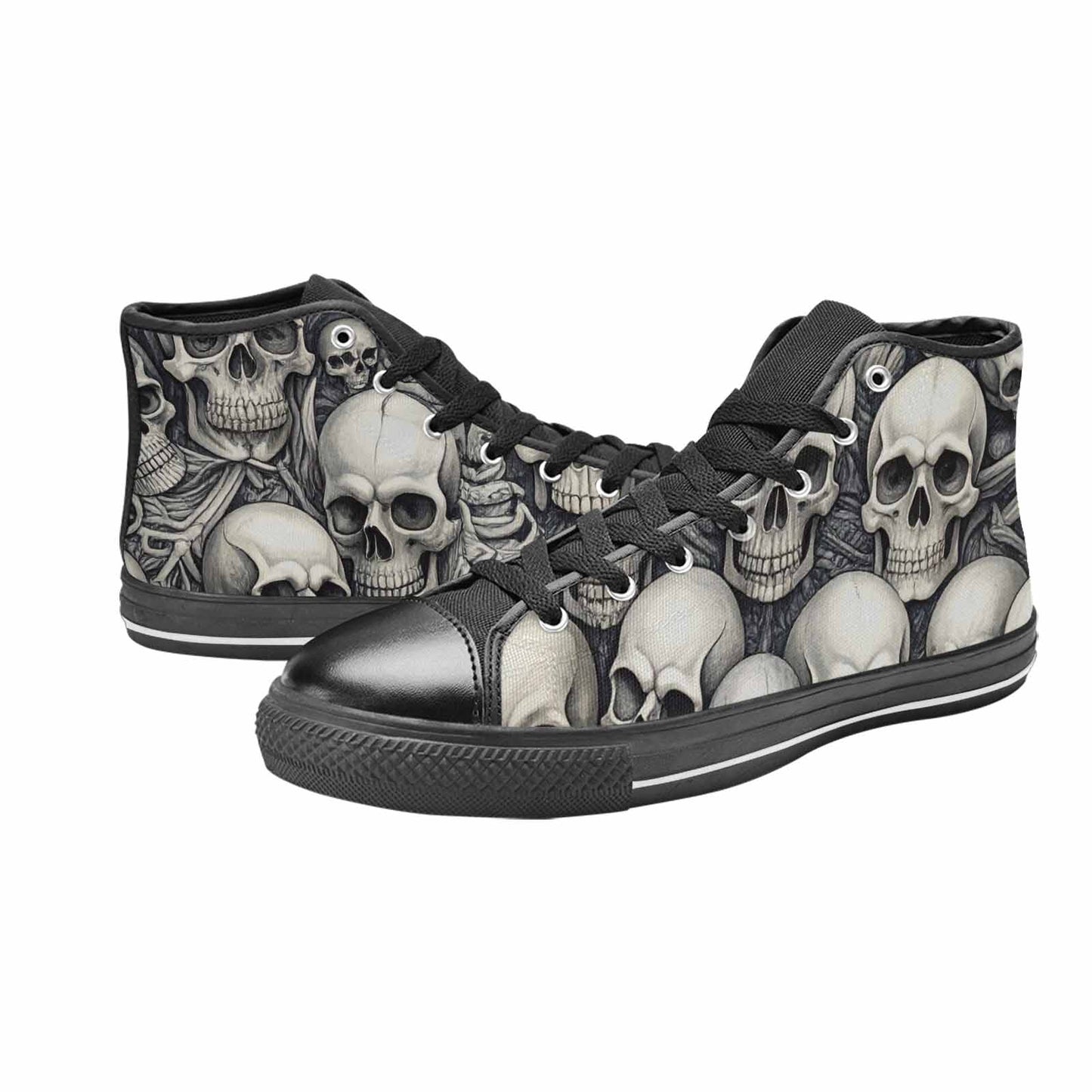 MEN'S Skulls - Classic High Top Canvas Wallpaper Art Custom Sneakers
