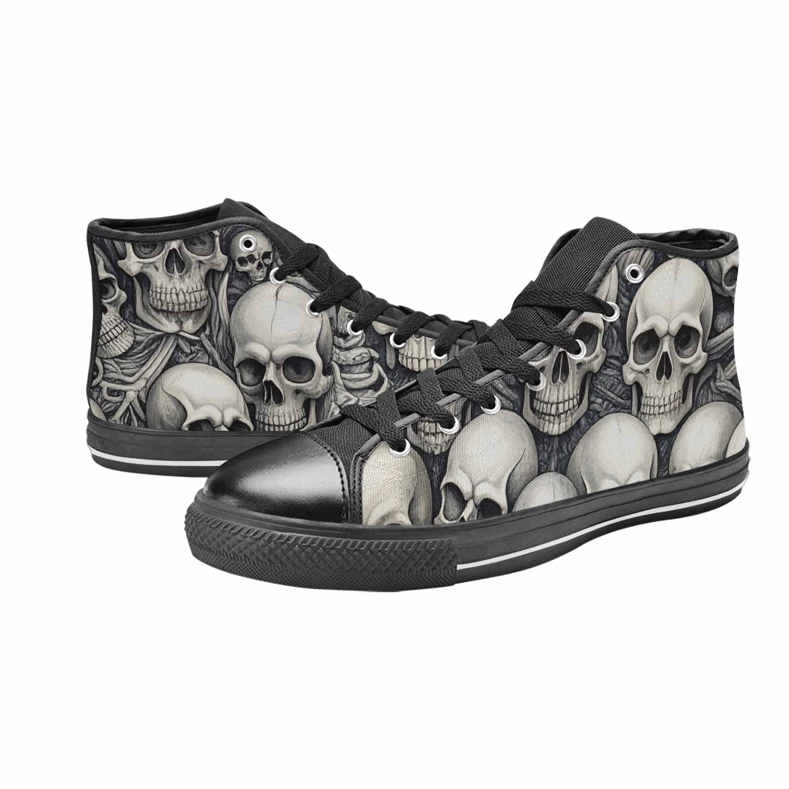 MEN'S Skulls - Classic High Top Canvas Wallpaper Art Custom Sneakers