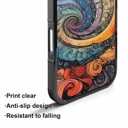 iPhone 17 Case — Tie Dye Swirls (black Tie Dye, Custom Phone Case