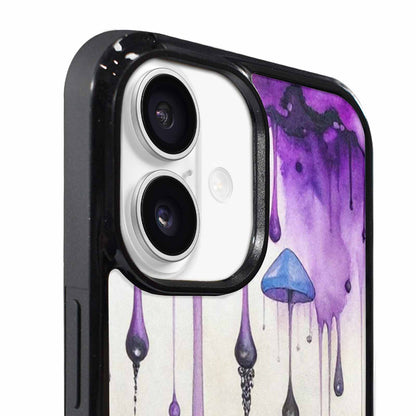iPhone 17 Case — Black &amp; Purple Ink Original Art, Unique Phone Case Design