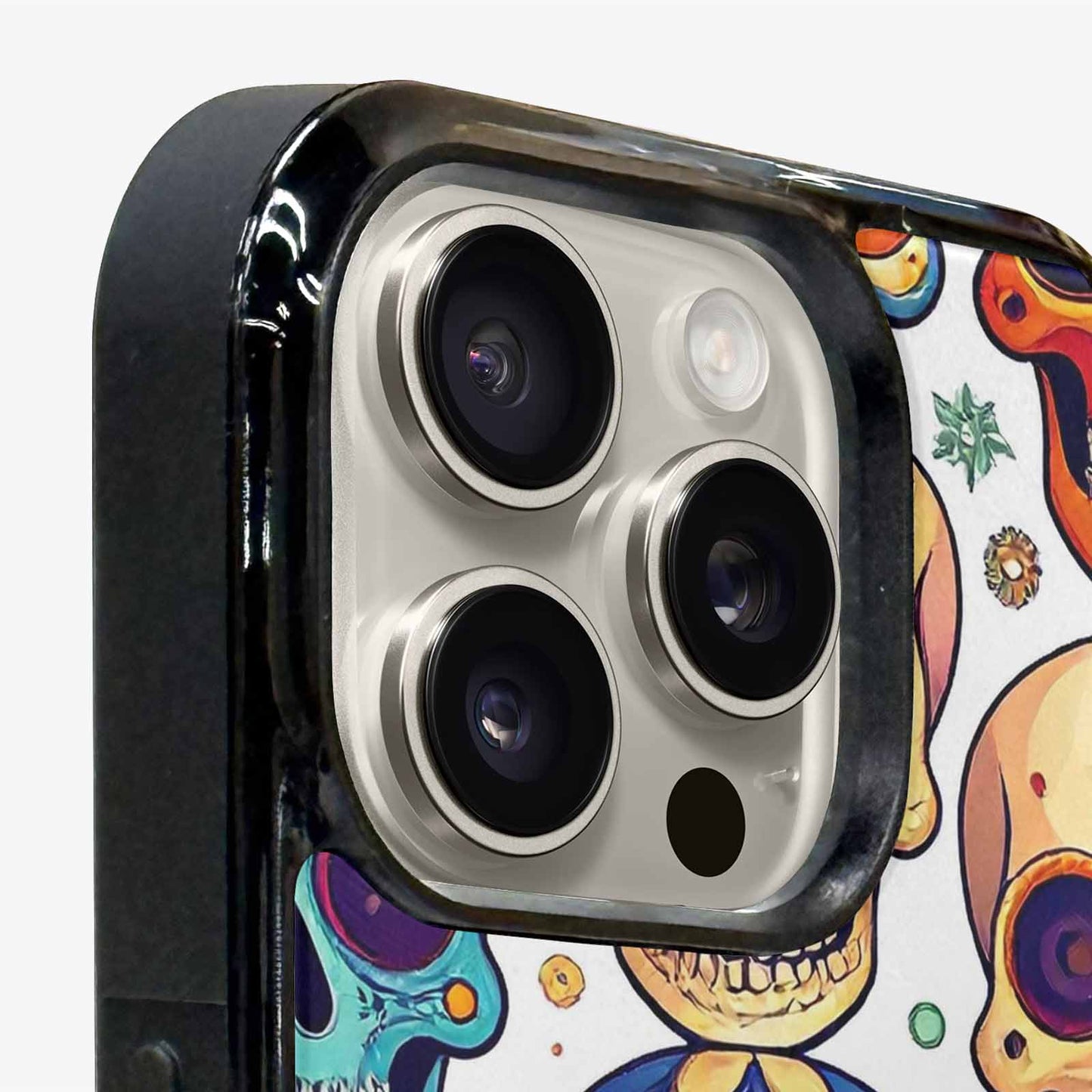 iPhone 16 Pro Case — Vibrant Skull Seamless, Custom Made Phone Cover