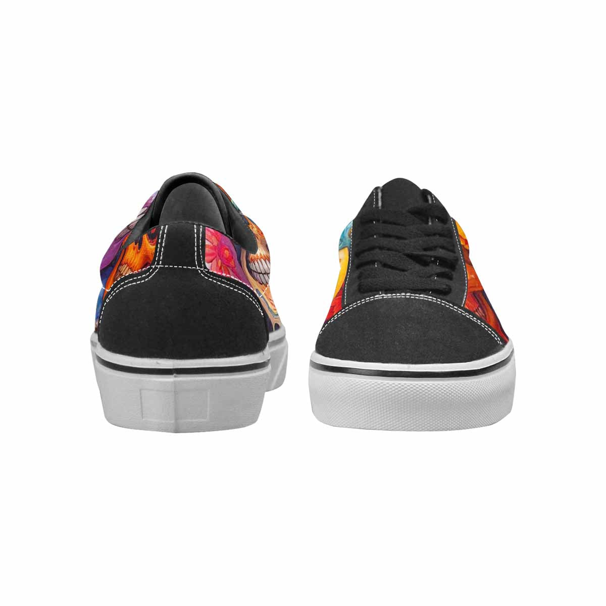 WOMEN'S Sugar Skulls Melting Sugar Lace-Up Canvas Cottagecore Custom Sneakers