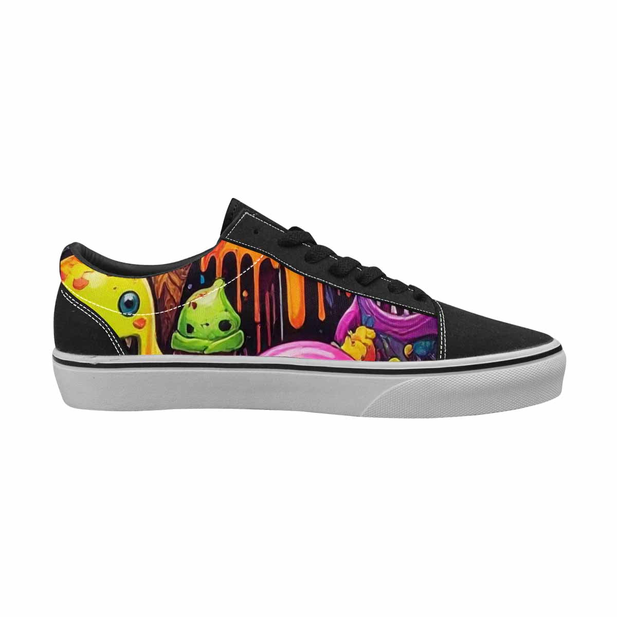 WOMEN'S Ice Cream Monsters  Lace-Up Canvas Dark Academia Sneakers