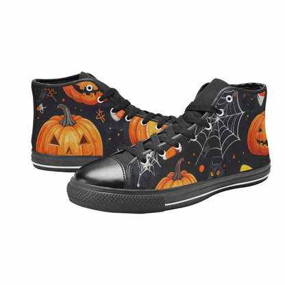MEN'S Halloween High Top Canvas Vivid Custom Sneakers