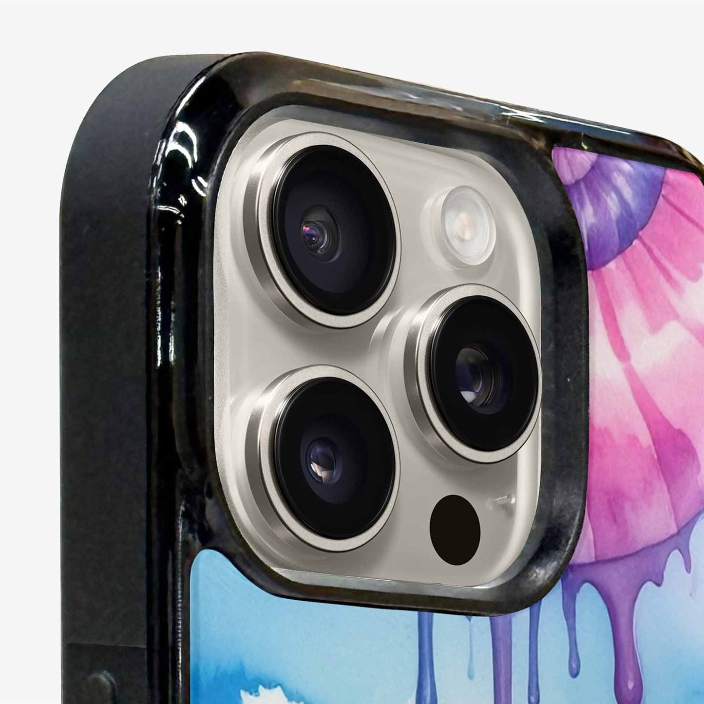 iPhone 15 Pro Max Case — Dripping Tie Dye Spiral, Customized Protective Case