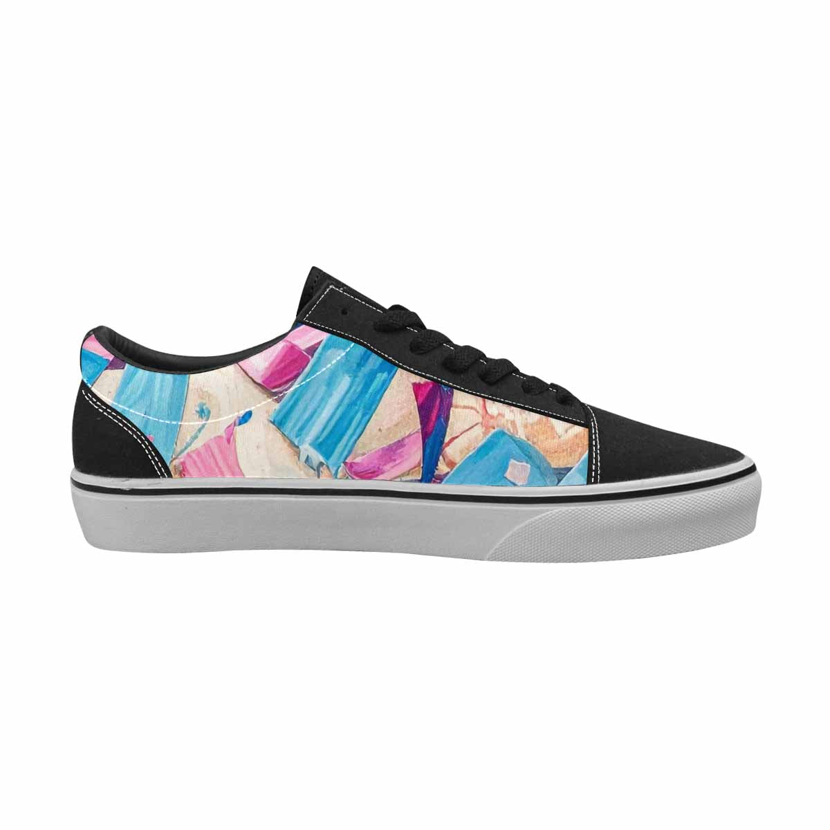 WOMEN'S Transgender Pride Flag Lace-Up Canvas Dark Academia Sneakers