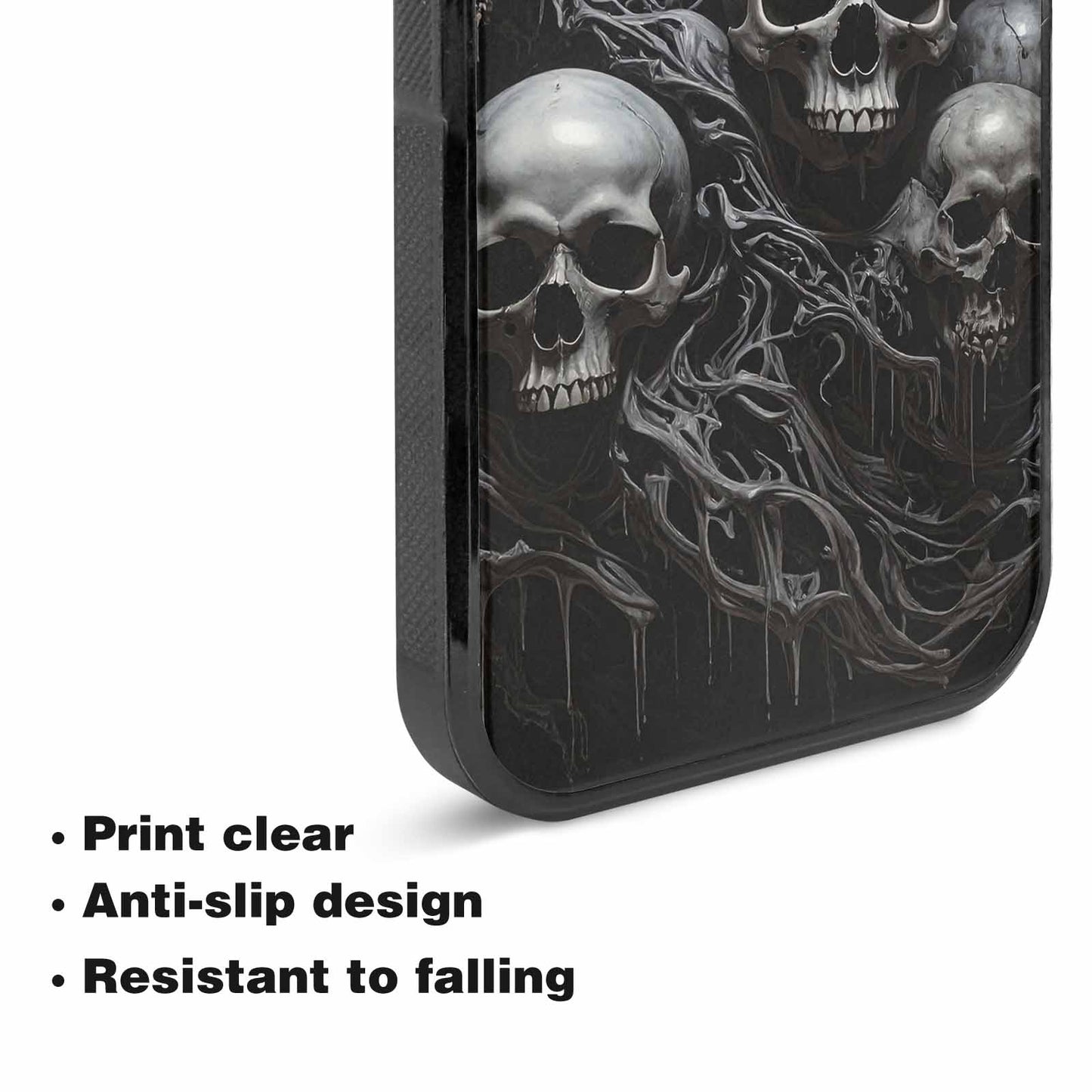iPhone 15 Plus Case — Grey Dark Black And Grey Tones, Custom Designed Case Cover