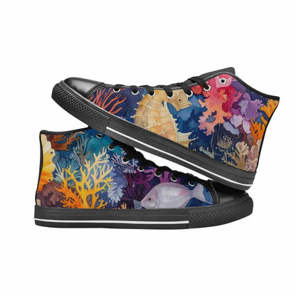 WOMEN'S Fish Scale Coral High Top Canvas Dreamcore Shoes