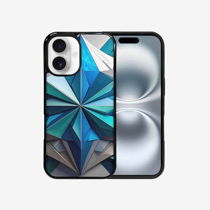 iPhone 16 Case — Geometric Origami Art Pattern, Custom Phone Case