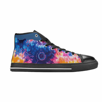 MEN'S Tie Dye Mixed Style High Top Canvas Dark Academia Custom Sneakers