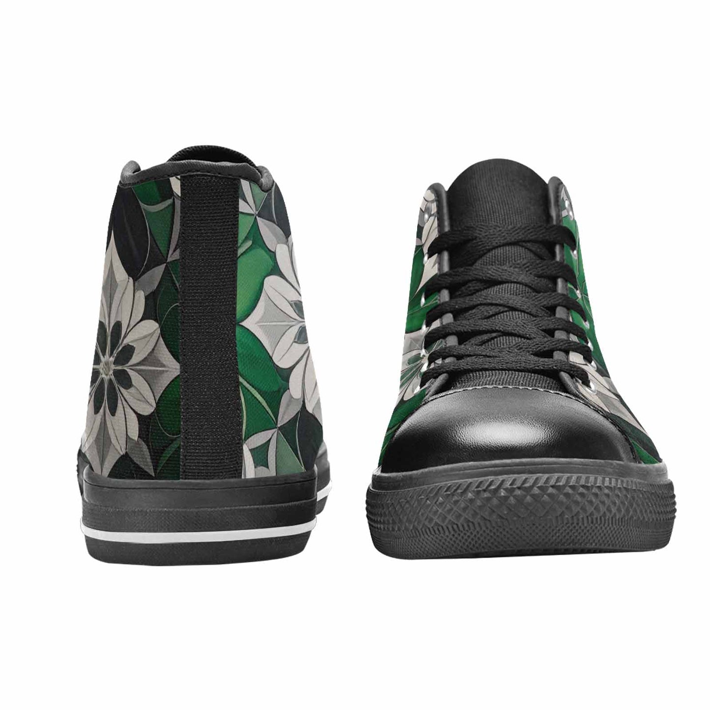 MEN'S Aromantic Flag Color High Top Canvas Surreal Shoes