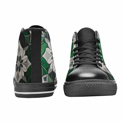 MEN'S Aromantic Flag Color High Top Canvas Surreal Shoes