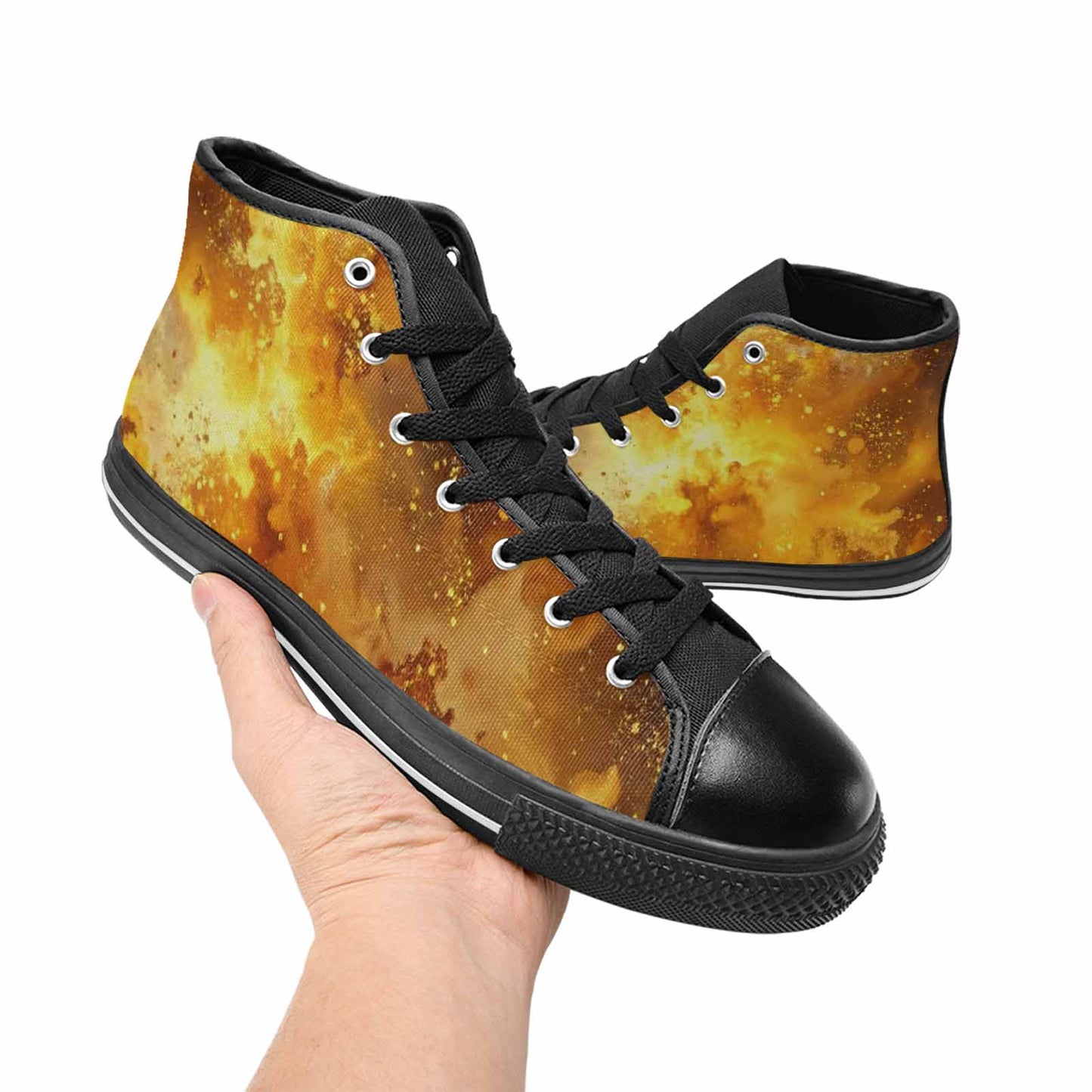 WOMEN'S Galaxy Art - High Top Canvas Wallpaper Art Shoes