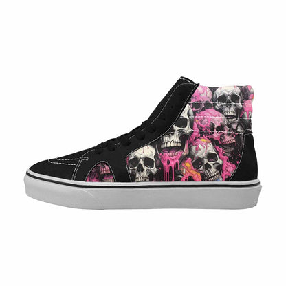 MEN'S Rainbow From Skull S High Top Canvas Wallpaper Art Custom Sneakers