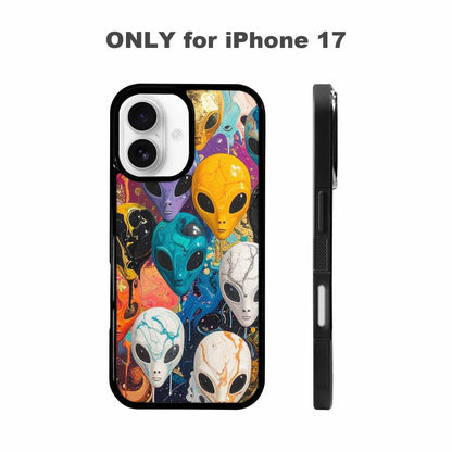 iPhone 17 Case — Aliens Marblealiens Pattern Alien Scifi, Custom Designed Case Cover
