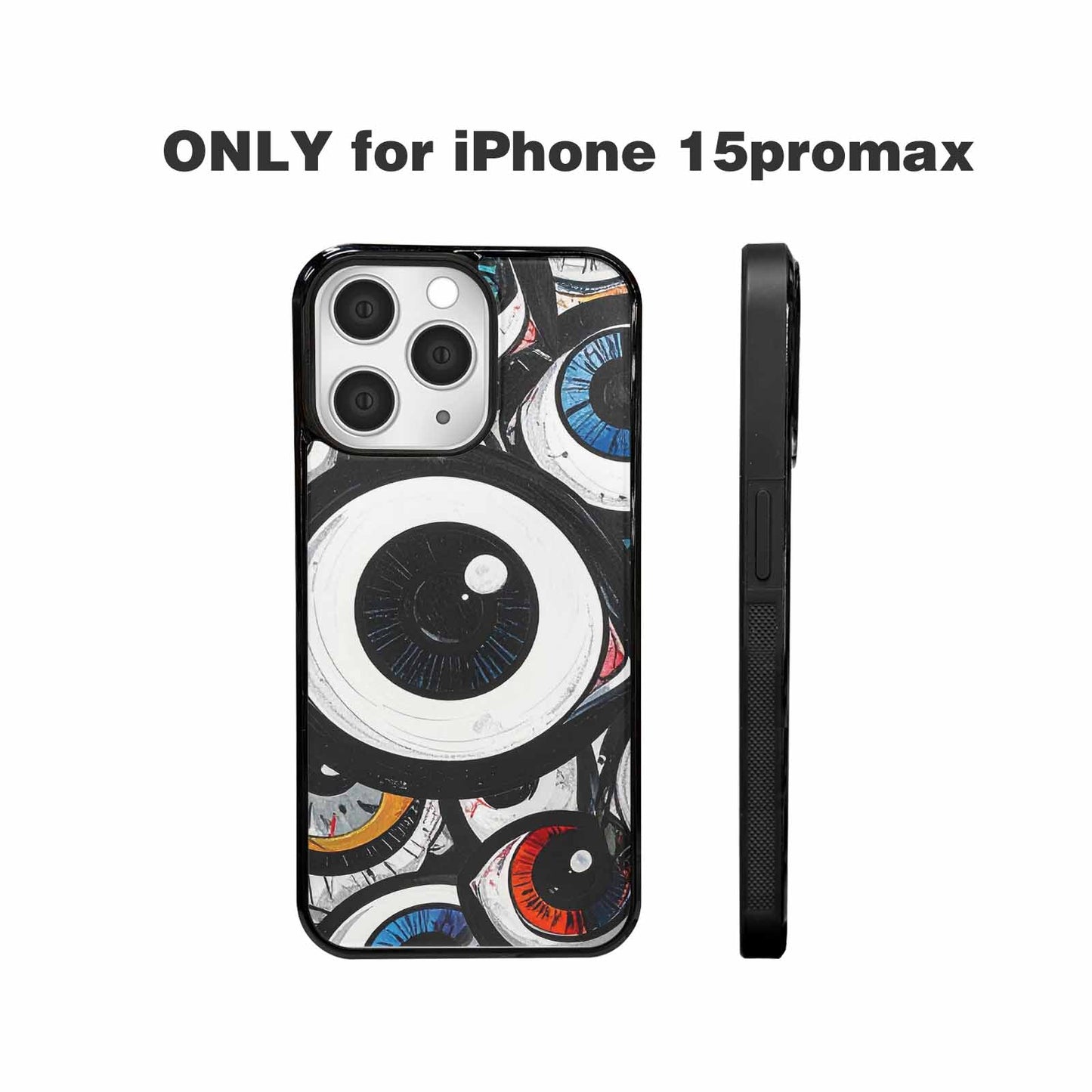iPhone 15 Pro Max Case — Googly Cartoon Eyeballs, Custom Made Phone Cover