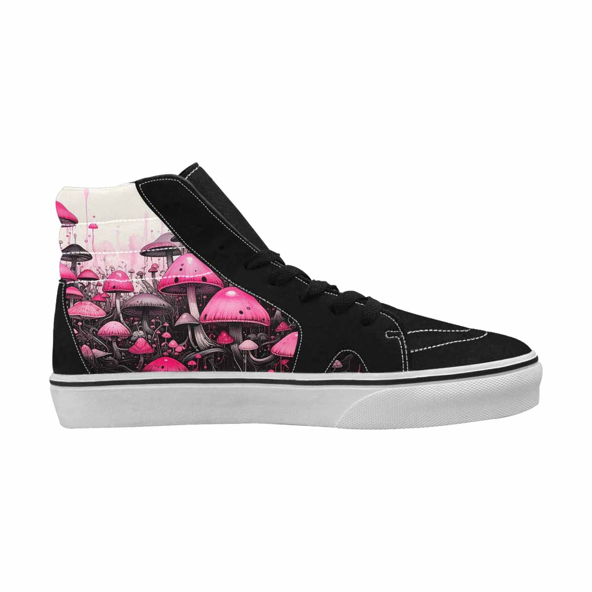 MEN'S Rainbow Drip Mushrooms High Top Canvas Grunge Custom Shoes