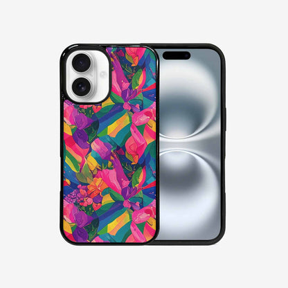 iPhone 16 Case — Polysexual Flag Color Theme Small Rainbow, Custom Print Case Cover