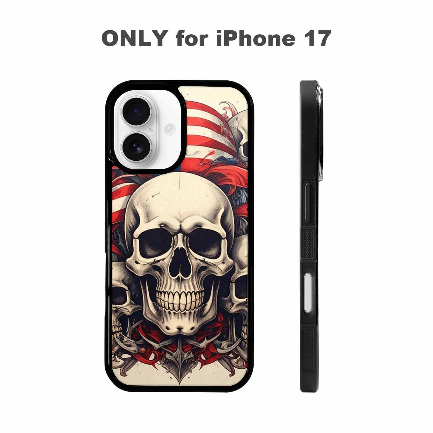 iPhone 17 Case — Skull Dark Art Gothic Print Gothic, Custom Art Phone Cover