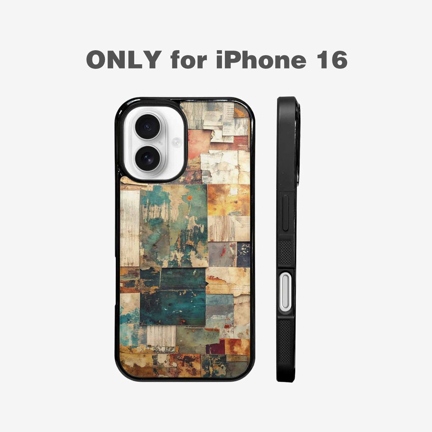 iPhone 16 Case — Distressed Grunge Texture Pattern Hundreds Of, Custom Printed Phone Case